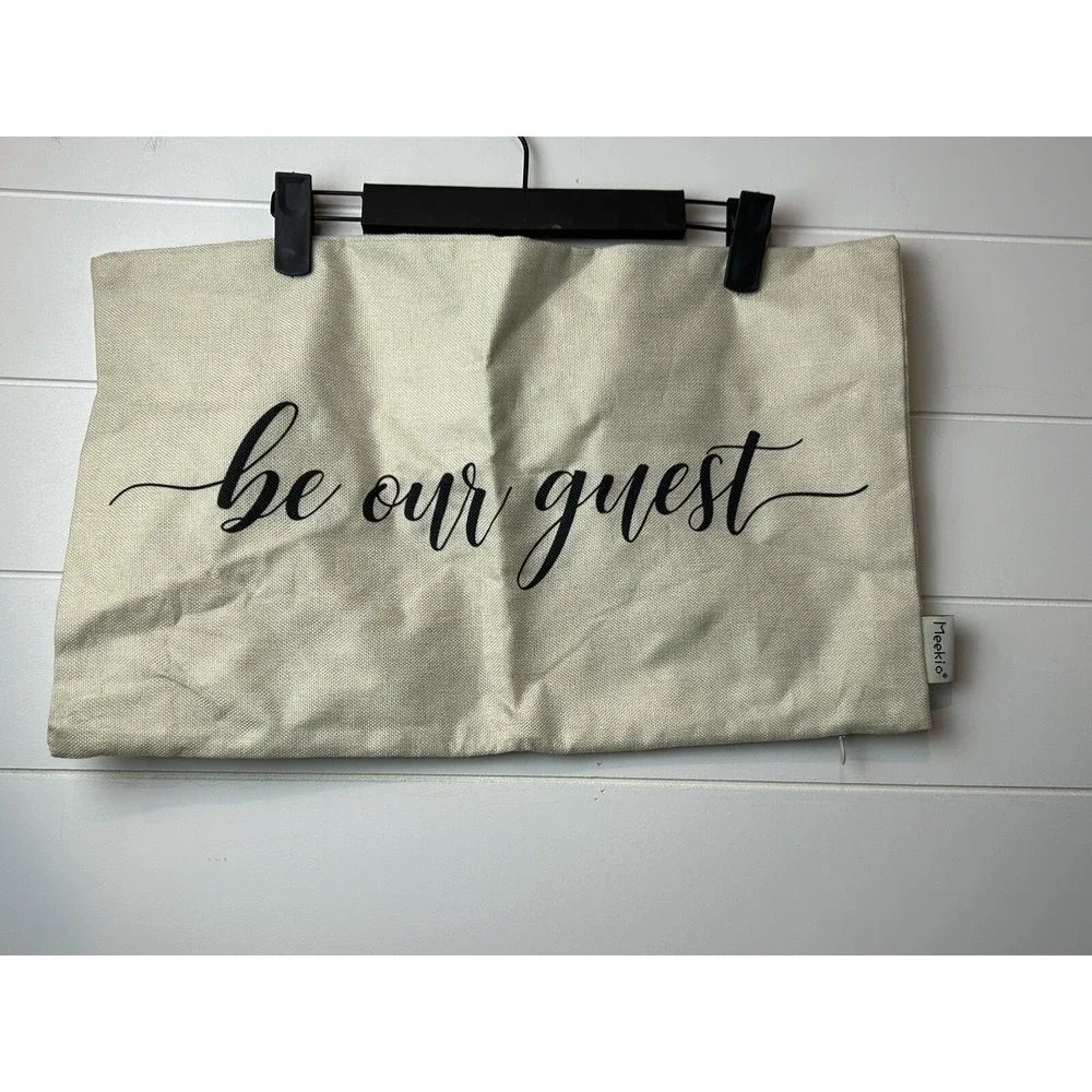 Meekio Farmhouse‎ Pillow Cover 19x11.5 Be Our Guest Pillow Cover (cover Only)